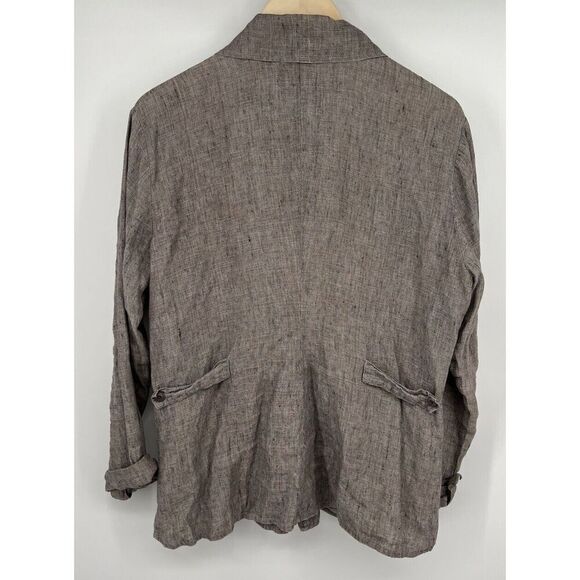FLAX Jeanne Engelhart Jacket Size Small Zip Front Pockets FLAWED - Picture 3 of 5